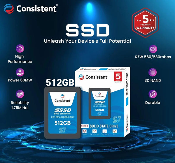 512GB 2.5" SATA III SSD – High-Speed Storage for Laptops & Desktops