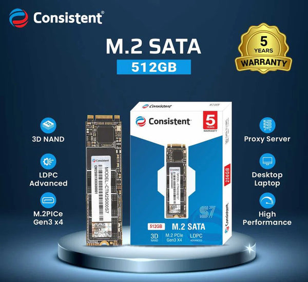 512GB M.2 NVMe SATA 2280 SSD – High-Speed PCIe Gen 3.0 Storage