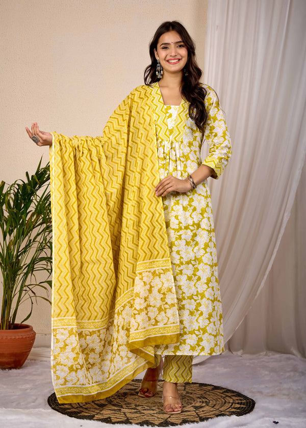 BUTTERFLY BLUSH HAND CRAFTED COTTON SUIT SET